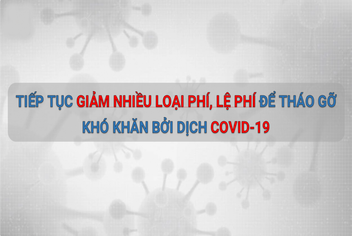 Giảm nhiều loại phí, lệ phí để tháo gỡ khó khăn bởi dịch Covid-19